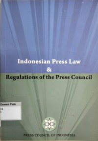 Image of Indonesian press law and regulations of the press council